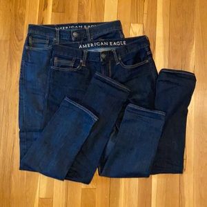 Two pairs American Eagle SKINNY Jeans